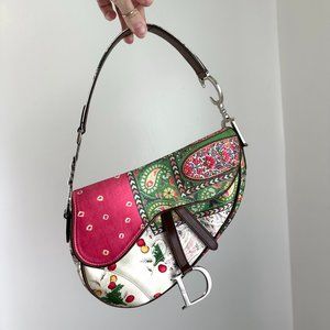 Dior Patchwork Saddle Shoulder Bag